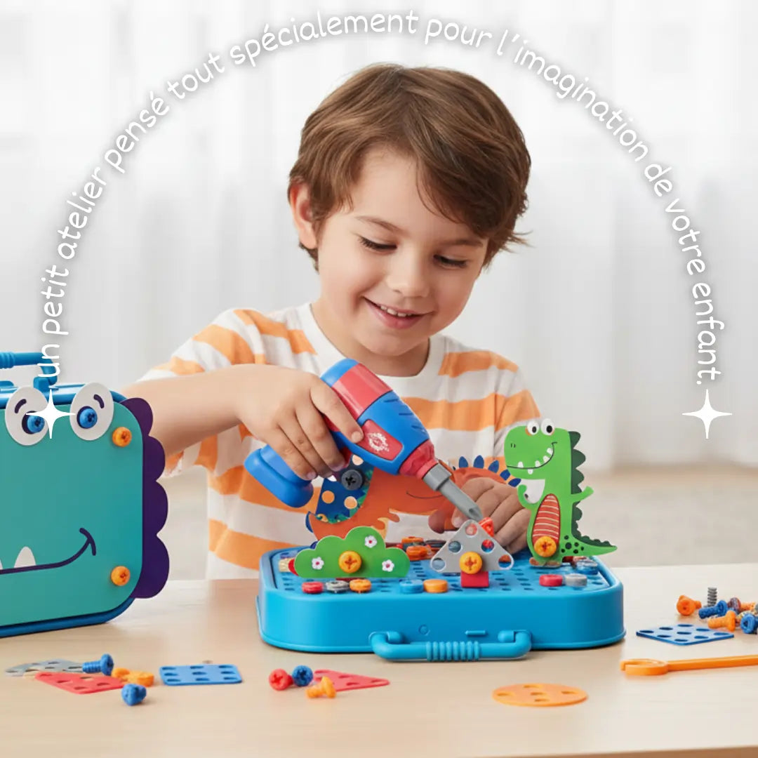 Bloomommy BricoKids™ Kit d'Outils Portable pour Petits Bricoleurs